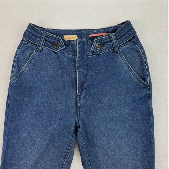 Pilcro Anthropologie Bootcut Jeans‎ Mid Rise Cotton Hemp Boho Hippie Retro Denim - Picture 8 of 16